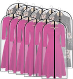 Garment Bag Covers (24''X55'' Set of 12) Lightweight White PEVA Breathable Bags with Study Full Zipper for Coat Protector Travel Laundry Wardrobe Closet by UOUEHRA