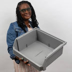 ReadySpace Extra Large Stackable Plastic Storage Bins, 4-Pack, Black - Image 2