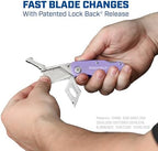Sheffield Lock Back Utility Knife 3 Pack with 10 Utility Knife Blades - Image 2