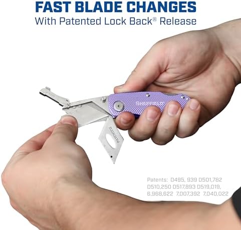 Sheffield Lock Back Utility Knife 3 Pack with 10 Utility Knife Blades - Image 2