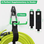 Garage Hooks, 20-Pack Steel Garage Accessories for Organization and Storage, Heavy Wall Mount Duty Hooks with Anti-Slip Coating for Hanging Ladder, Bike, Power Tools and More Tools, Green - Image 3