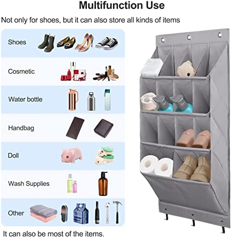 2 Pack Over the Door Shoe Organizers, Hanging Shoe Organizers Large Pockets - Image 3