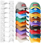 Hat Organizer for Baseball Caps, 2 Pack Strong Adhesive Hat Rack for Wall, Multilayer Wall Mount Hat Storage Holder for Closet Door - Hat Hanger Hold Up to 18 Hats (White) by Unknown