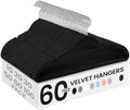 SONGMICS Velvet Hangers 60 Pack, Non-Slip Clothes Hangers, Space-Saving | Suit Hangers with Shoulder Notches, Pants Bar, 360° Swivel Hook, for Closet, Ink Black, BREANNA Collection UCRF030B01 by Unknown