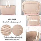 Portable Plastic Shower Caddy Basket Organizer with Handles, Khakis - Image 3