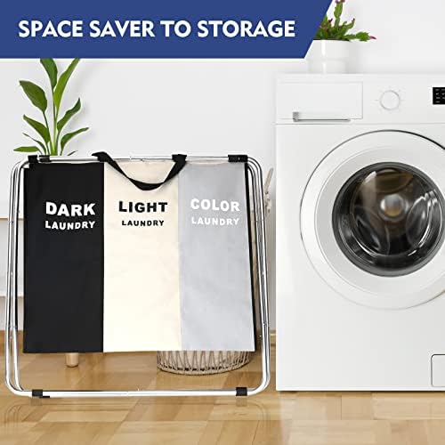 180L Large Laundry Basket, Freestanding Laundry Hamper, Collapsible Tall Clothes Hamper with Handles for Dirty Clothes in the Dorm & Family Closet Storage Container and Organizer (1-Pack) - Image 4