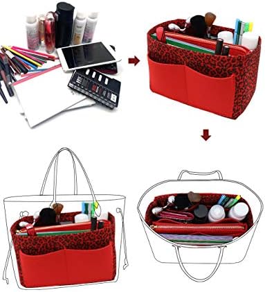 LEXSION Felt Purse Organizer Insert, Tote Bag Shaper Dividers with 5 Sizes - Image 4