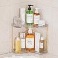 Bathroom Counter Organizer, 2-Tier Corner Shelf for Vanity, Clear by Unknown