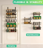 Mefirt 8-Tier Black Over The Door Pantry Organizer, Hanging Shelves - Image 2