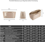 ZTUJO Purse Organizer Insert For Handbag & Tote Shaper,Tote Bag Organizer Insert For Speedy Neverful, 6 Sizes(X-Large,Silky Beige) - Image 3