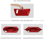 ZTUJO Purse Organizer Insert For Handbag & Tote Shaper,Tote Bag Organizer Insert For Speedy Neverful, 6 Sizes(X-Large,Silky Red) - Image 2