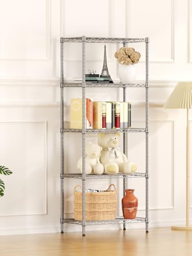 SINGAYE 5 Metal Shelves Wire Shelving Storage Shelf Adjustable Unit Pantry - Image 5