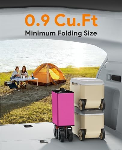 180L Wagons Carts Foldable with Wheels and Brakes for Camping Grocery - Image 5