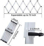 WEBI Accordion Wall Hanger,Wooden Expandable Coat Rack,Accordion Hat Rack for Wall for Hats,Caps,16 Peg Hooks,Black White,2 Packs - Image 3