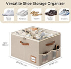 StorageWorks 2-Pack Closet Shoe Storage Organizer, Up to 32 Pairs, Brown - Image 2