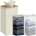 efluky Double Laundry Hamper with Lid and 2 Removable Bags, Beige by efluky