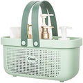 JiatuA Plastic Storage Basket with Handle Portable Shower Caddy Tote Organizer Basket Bin for Bathroom Kitchen Dorm Room Bedroom, Green by JiatuA