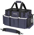 SCAVATA Wearable Caddy Bag, Cleaning Supplies Organizer With Handle & Shoulder Straps for Housekeepers, Under Sink & Car Tool Organizers With 4 Foldable Divider (NavyBlue) by Tidyyourlife
