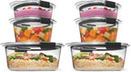 Rubbermaid Brilliance® Round Leak Proof Food Storage Containers, 6 Piece Set (Pack of 2) by Rubbermaid