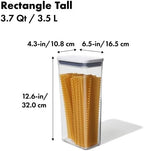 OXO Good Grips POP Container - Rectangle Tall 3.7 Qt,transparent,(Pack of 8) - Image 3