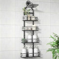 4 Tier Shower Caddy Hanging, Adjustable Shower Overhead Caddy Rustproof, No Drilling Standing Shower Caddy Handing Shower Racks for Bathroom Shampoo Soap Storage by LunchBagWomen