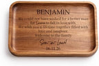 Personalized Wooden Valet Tray, Engraved Catchall Organizer for Son-in-Law, Custom Groom Gift from in-Laws, Wedding Keepsake Gift for Men, Welcome New Son to Our Family by HatafaFurni