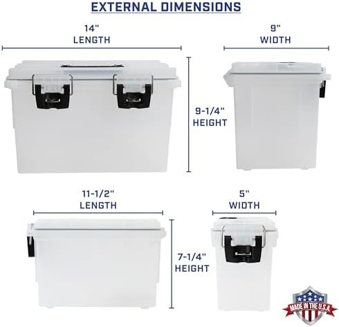 Sheffield Ammo Box Made in USA, Stackable Lockable Ammo Storage Box, Frost - Image 3