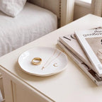Ceramic Jewelry Tray, White Initial C Personalized Jewelry Dish - Image 6