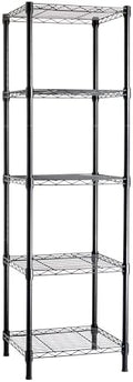 Amazon Basics 5-Shelf Tower Adjustable Storage Shelving Unit for Garage, Rust-Resistant Steel, 150 lbs Per Shelf, 16"W x 16"D x 54"H, Black by AmazonBasics