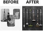 HANZE Stainless Steel Mop Broom Holder Organizer, Self Adhesive Wall Mounted Mop Organizer Storage Rack Clip for Kitchen Bathroom and Garage (Model 2 (2 Pakck)) - Image 3