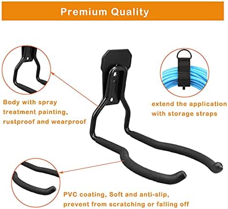 Garden Power Tool Hanger - Garage Wall Hooks, Weedeater & String Trimmer Hanger - Utility Hooks for Garage Tool Organizers and Storage - Black, 3 Pcs - Image 4