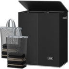 SOLEDI Double Laundry Hamper with Lid and Removable Laundry Bags,Divided Laundry Bin - Large Clothes Hamper 2 Section - Collapsible Laundry Baskets for Bedroom, Bathroom, Laundry Room,Black by SOLEDI