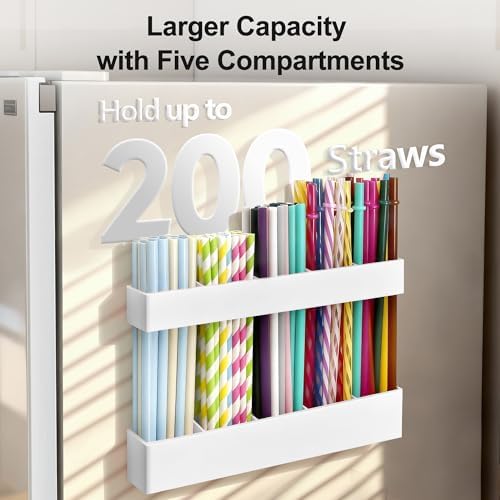 9.5” Large Acrylic Straw Holder for Cabinet Door, Adjustable Two-Part - Image 3