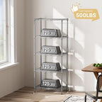 SINGAYE 5 Metal Shelves Wire Shelving Storage Shelf Adjustable Unit Pantry - Image 4