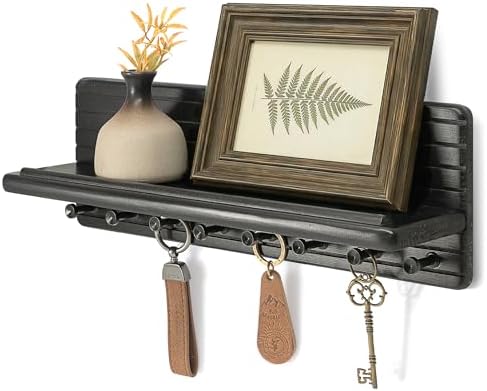 Rebee Vision Key Holder Wall Mount for Modern Living Room Wall Decor, Black by REBEEVISION