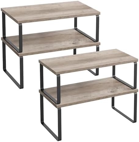 SONGMICS Cabinet Organizer Shelf, Set of 4 Spice Rack, Kitchen Storage by Unknown