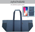 Finnhomy 42L Extra Large Utility Tote Bag, Oxford Fabric Reusable Folding Grocery Bags with Handles and Pockets, 2 Pack - Image 6