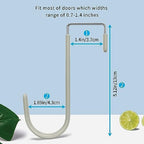 FYY Over the Door Hooks, Single-Hanger 4 Pack, Fits Doors 1 3/8" Grey - Image 2