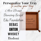 Personalized Valet Trays, Custom Engraved Leather Keys Tray for Men - Image 4