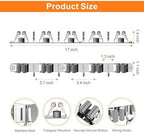 CUXIXA 2 Pack Mop and Broom Holder Wall Mount, Non-slip Broom Hanger Wall Mount, Heavy Duty Mop Broom Organizer for Kitchen Garden Garage Laundry Room Wall Decor Organization and Storage Silver 5R4H - Image 5
