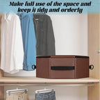 Hat Storage Box, Hardboard Support Cowboy Hat Box with Crush-Proof & Dustproof, Large Hat Travel Case for Women & Men, Foldable Hat Boxes for Women Storage for Home & Travel (Brown) - Image 3