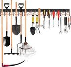 TVKB 51'' All Metal Garden Tool Organizer Adjustable Garage Tool Organizer Wall Mount Garage Organizers and Storage with Heavy Duty Hooks Tool Hangers for Garage Wall, Shed, Garden by TVKB-FB