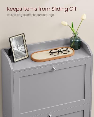 VASAGLE Shoe Storage Cabinet with 3 Flip Drawers, Slim, Holds 12‑20 Pairs - Image 6