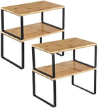 SONGMICS Cabinet Organizer Shelf, Set of 4 Spice Rack, Kitchen Storage by Unknown