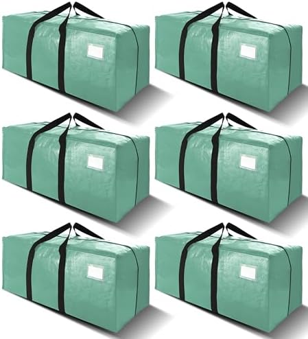 VELVETSURE 6 Pack Heavy Duty Large Moving Bags W/Backpack Straps - Strong Handles & Zippers, Storage Totes For Space Saving, Fold Flat, Alternative to Moving Box and Storage Bin, Teal by VELVETSURE