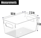 Clear Plastic Storage Bins, Pantry Organizers and Storage Containers Fridge Organizer Bins for Organizing Kitchen Cabinet Organizer Bin Bathroom Freezer Refrigerator Organization - Image 2