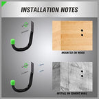SWANLAKE Heavy Duty Garage Storage Utility Hooks, Utility Hooks for Garage Wall,Color Black (6PCS) - Image 5