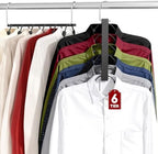 HUITEM Clothes Hangers Space Saving Hangers, 6 Tier Non Slip Shirt Hangers with Foam Padding, Space Saving Coat Hanger Closet Organizers and Storage for Shirts, Sweaters, T-Shirts, Jackets, 2 Pack by HUITEM