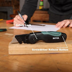 Nova Muti-tool Folding Utility Knife with 5 Extra Utility Blades, Quick-Change Blades & Blade Storage, Multifunctional Heavy Duty Box Cutter for DIY & Professionals - Image 6