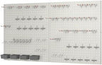Pegboard Smith 48x24 inch Gray Metal Pegboard Kit for Wall Organization with Hooks, Pegboard Bins, and Utility Tools Storage Board, Efficient Tool Organizer Peg Board by Pegboard+Smith